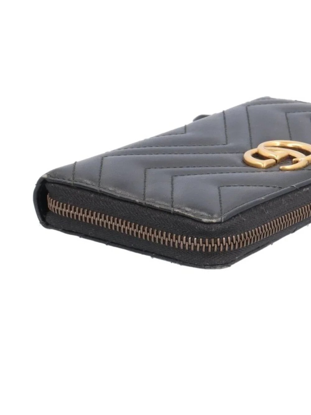 ★SOLD★ Gucci Zip Around Wallet GG Marmont Leather - Picture 9 of 10